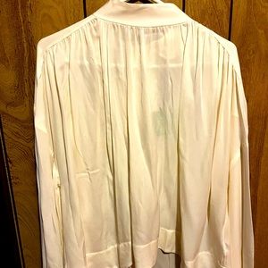 Kate Spade Madison Avenue sheer cream blouse XL